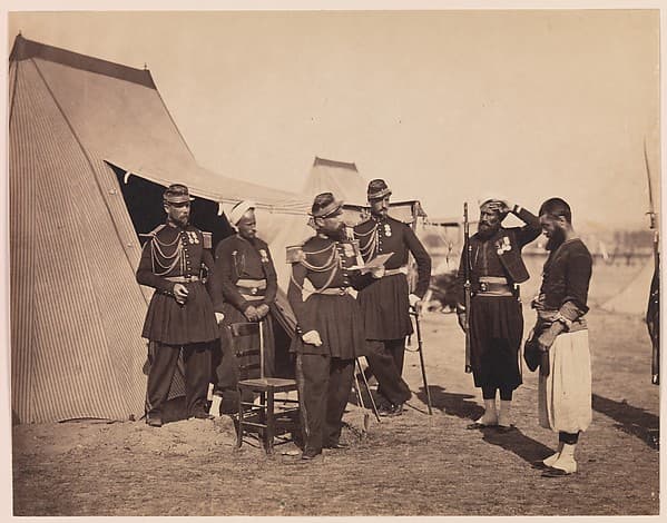 [Zouaves, Camp de Châlons], by Gustave Le Gray