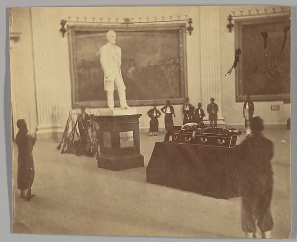 [Thaddeus Stevens Lying in State in the Rotunda of the Capitol at Washington], by Alexander Gardner