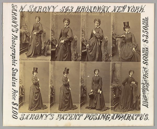 [Advertisement for Sarony's Photographic Studies], by Napoleon Sarony