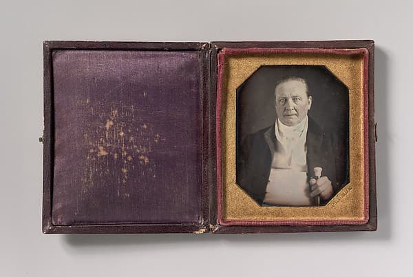 [Elderly Man Holding Ivory-topped Walking Stick], by John Plumbe Jr.