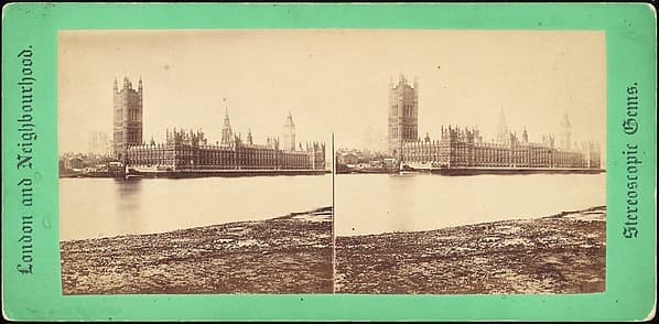 [Group of 5 Stereograph Views of the Houses of Parliament, London, England], by Stereoscopic Gems