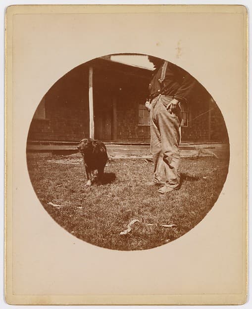 [Snapshot: Dog and Man], by Unknown