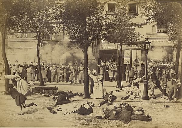 Massacre des dominicains d'Arcueil, route d'Italie no. 38, le 25 mai 1871, à 4 heures et demie, by Ernest Eugène Appert