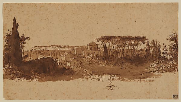 Roman Landscape, by Claude Lorrain (Claude Gellée)