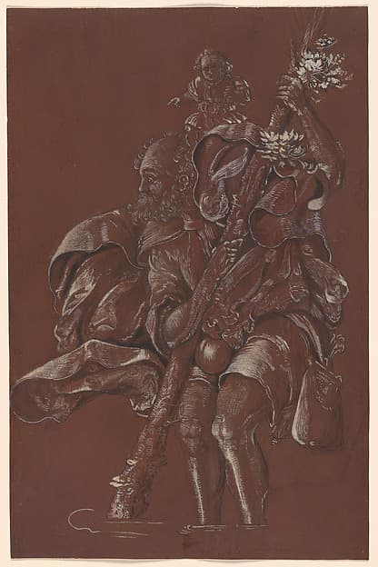 Saint Christopher, by Follower of Hans Baldung Grien