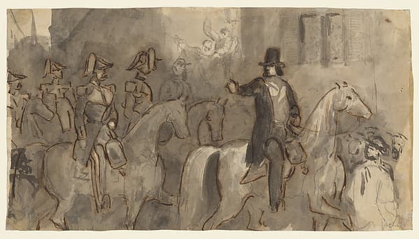 Louis-Napoleon Bonaparte on the Second of December, by Constantin Guys