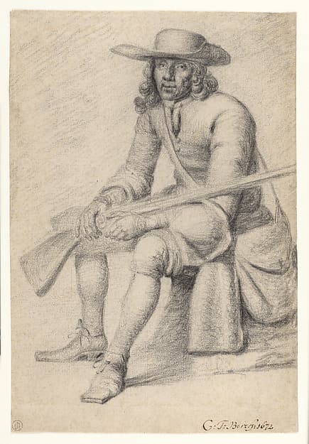 A Seated Huntsman, by Gerard ter Borch the Younger