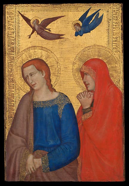 Saints John the Evangelist and Mary Magdalene, by Italian, Neapolitan Follower of Giotto