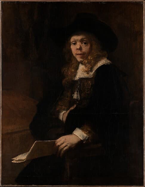 Portrait of Gerard de Lairesse, by Rembrandt (Rembrandt van Rijn)