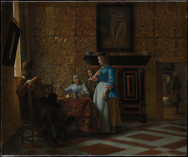 Leisure Time in an Elegant Setting, by Pieter de Hooch