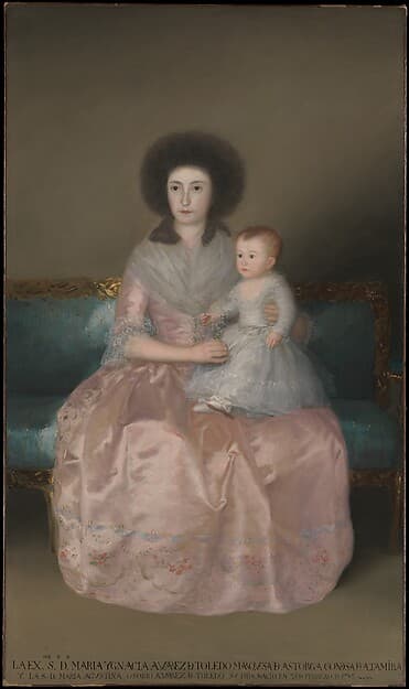 Condesa de Altamira and Her Daughter, María Agustina, by Goya (Francisco de Goya y Lucientes)