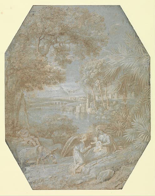 Landscape with the Rest on the Flight into Egypt, by Claude Lorrain (Claude Gellée)