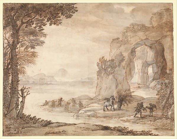 Perseus and the Origin of Coral, by Claude Lorrain (Claude Gellée)