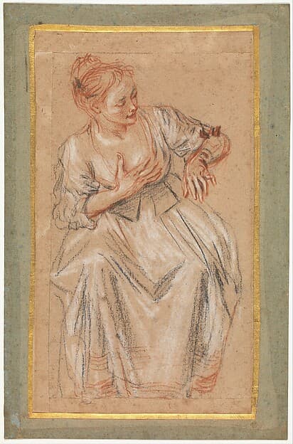 Seated Woman, by Antoine Watteau