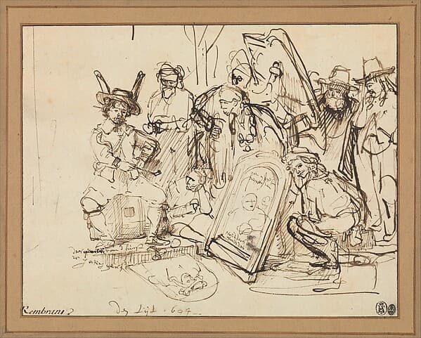 Satire on Art Criticism, by Rembrandt (Rembrandt van Rijn)