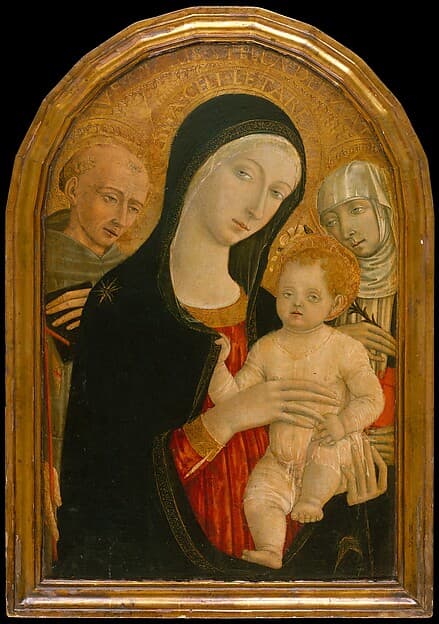 Madonna and Child with Saints Francis and Catherine of Siena, by Matteo di Giovanni di Bartolo