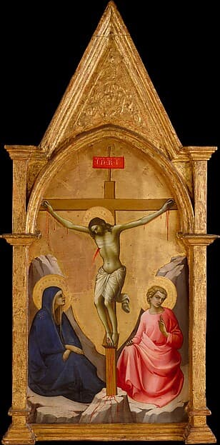 The Crucified Christ between the Virgin and Saint John the Evangelist, by Lorenzo Monaco (Piero di Giovanni)