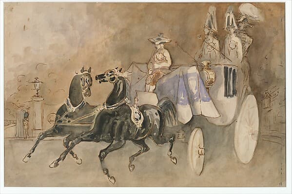 A Carriage in London, by Constantin Guys