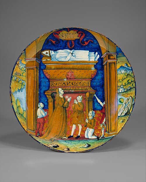 Dish (coppa), by The Saint Ubaldus Painter