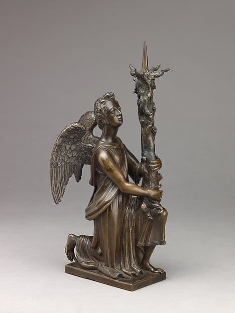 Candlestick in the Form of a Kneeling Angel, by Giambologna