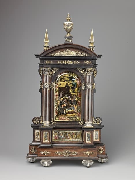 Tabernacle House Altar with the Adoration of the Shepherds, the Adoration of the Magi, and the Annunciation., by Reinhold Vasters