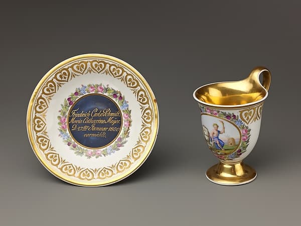 Cup and saucer, by Royal Porcelain Manufactory (Königliche Porzellan-Manufaktur), Berlin