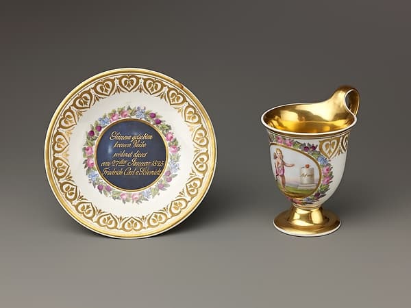 Cup and saucer, by Royal Porcelain Manufactory (Königliche Porzellan-Manufaktur), Berlin