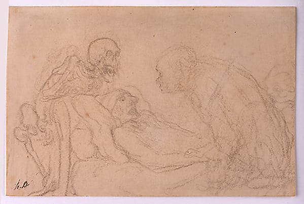 Death and the Doctor, by Honoré Daumier