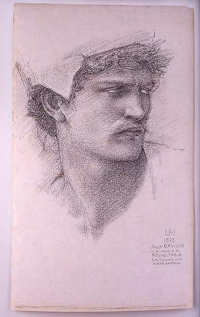 The Summons: Study for the Head of Gawaine, by Sir Edward Burne-Jones