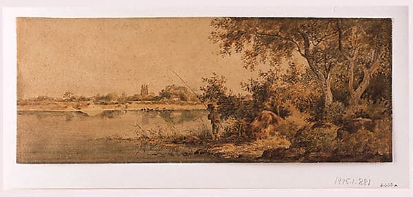 Landscape with Boy Fishing, by John Crome