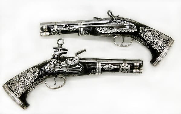 Pair of Miquelet Pistols, by Francisco Pintan