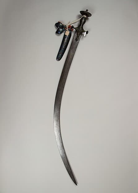 Sword (Shamshir) with Scabbard Chape and Sling Straps