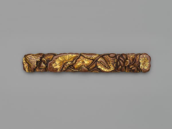 Knife Handle (Kozuka) With Lotus Motif (蓮図小柄)