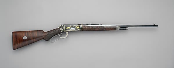 Winchester Model 1894 Takedown Rifle (serial no. 311946) with Box of Sights, by Winchester Repeating Arms Company