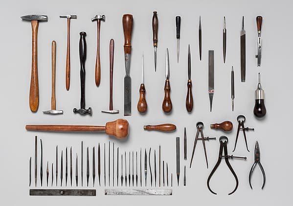 Set of Sixty-Two Engraving Tools of Louis D. Nimschke (1832–1904), by Louis Daniel Nimschke