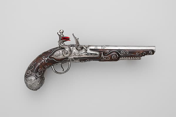 Combination Flintlock Pistol and Concealed Dagger, by Matteo Cecchi, called Acquafresca