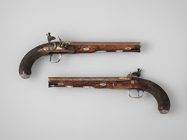 Pair of Flintlock Pistols of the Prince of Wales, later George IV (1762–1830), with Case and Accessories, by Durs Egg