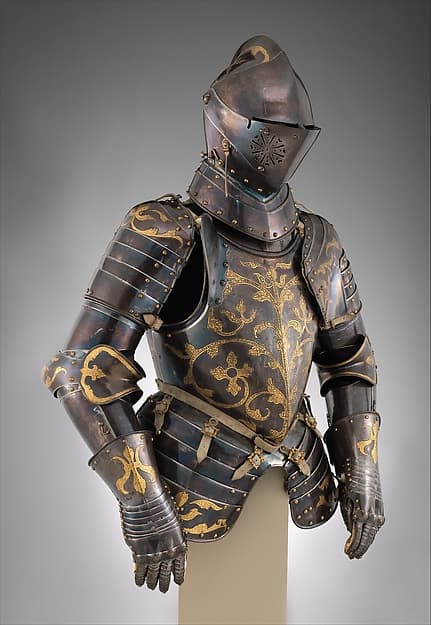 Foot-Combat Armor of Prince-Elector Christian I of Saxony (reigned 1586–91), by Anton Peffenhauser