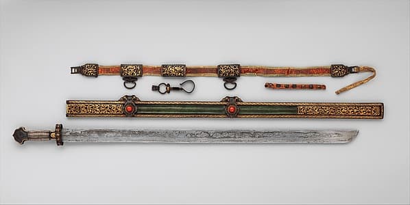 Sword, Scabbard, and Belt Hook
