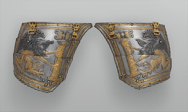 Pair of Tassets of Emperor Charles V of Austria (1500–1558), by Kolman Helmschmid