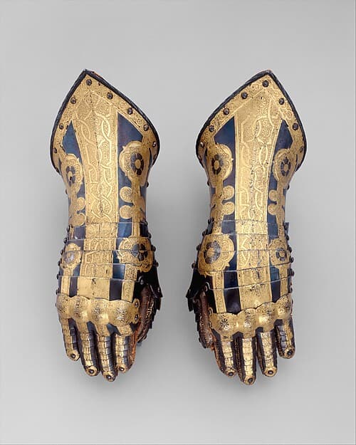 Pair of Gauntlets Belonging to the Armor of Duke Friedrich Ulrich of Brunswick (1591–1634), by Royal Workshops at Greenwich