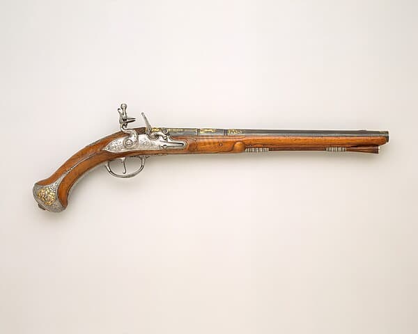 Flintlock Pistol Made for Charles XI of Sweden (1655–1697), by Bertrand Piraube