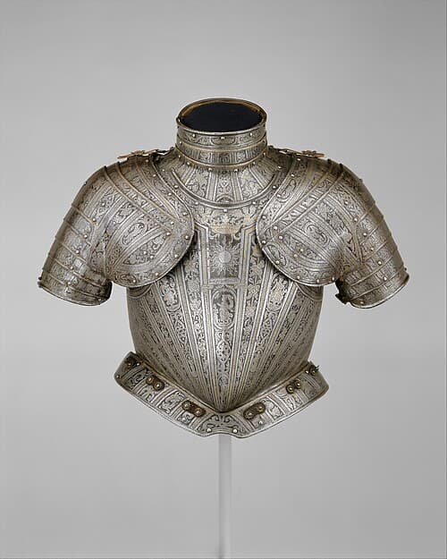 Portions of an Armor for Vincenzo Luigi di Capua (d. 1627), by Pompeo della Cesa