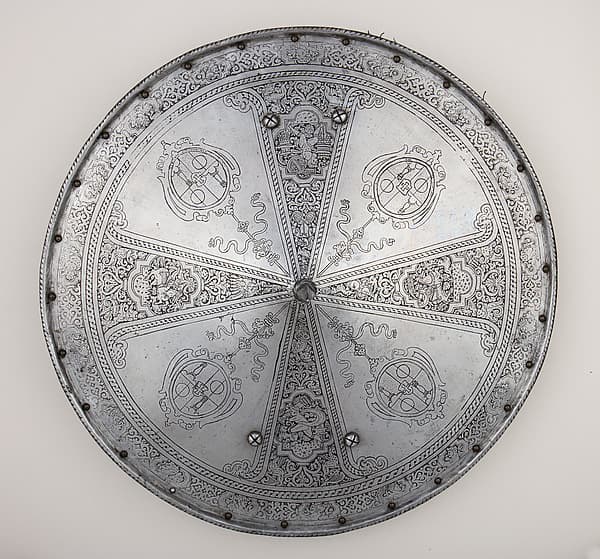 Shield (Rotella or Brocchiere) from an Armor Garniture of the Völs-Colonna Family