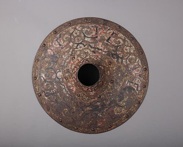 Vamplate Belonging to an Armor for Field and Tournament Made for Duke Nikolaus "The Black" Radziwill (1515–1565), Duke of Nesvizh and Olyka, Prince of the Empire, Grand Chancellor and Marshal of Lithuania, by Kunz Lochner