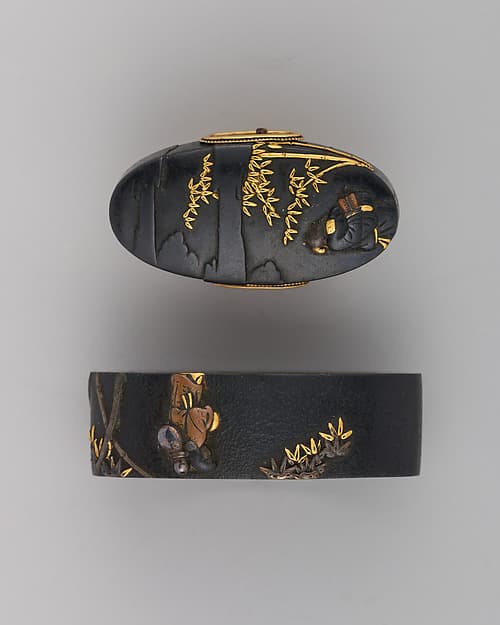 Sword-Hilt Collar and Pommel (Fuchigashira)