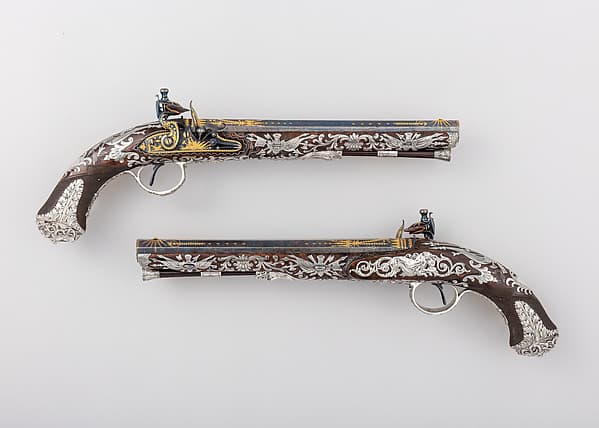 Pair of Flintlock Pistols, by Samuel Brunn