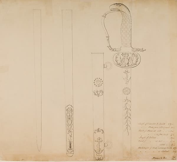 Design for an Officer's Sword, by Thomas Fletcher
