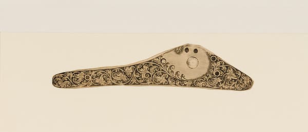 Twenty-Five Inked Impressions (or "Pulls") of Engraved Firearms Ornament, by Gustave Young