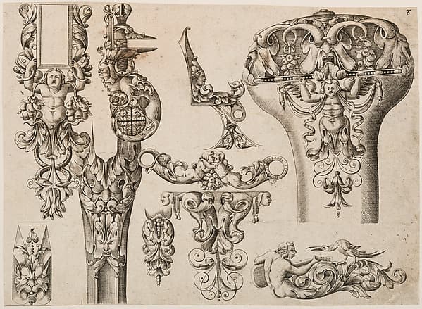 Plate Eight from Plusieurs Models des plus nouuelles manieres qui sont en usage en l'Art de Arquebuzerie, by C. Jacquinet